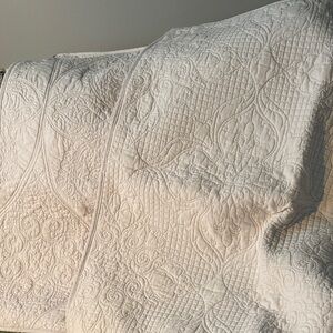 Light Gray Quilted Pillow Covers (2)